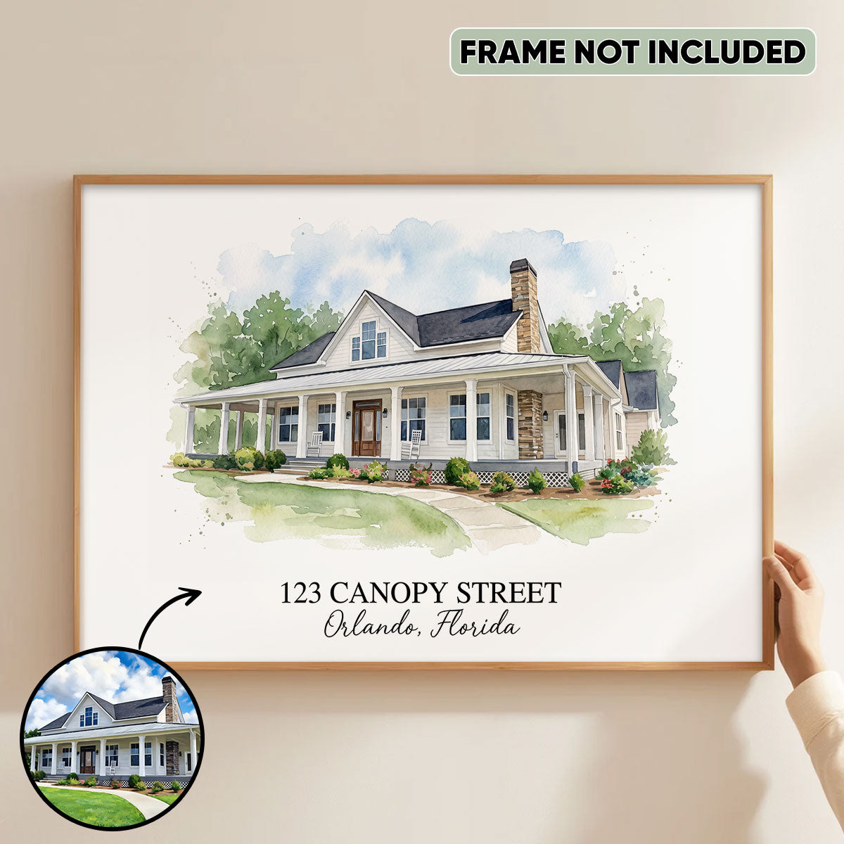 Home Sweet Home Custom Portrait - Personalized Poster - Housewarming Gift, Our First Home Sign