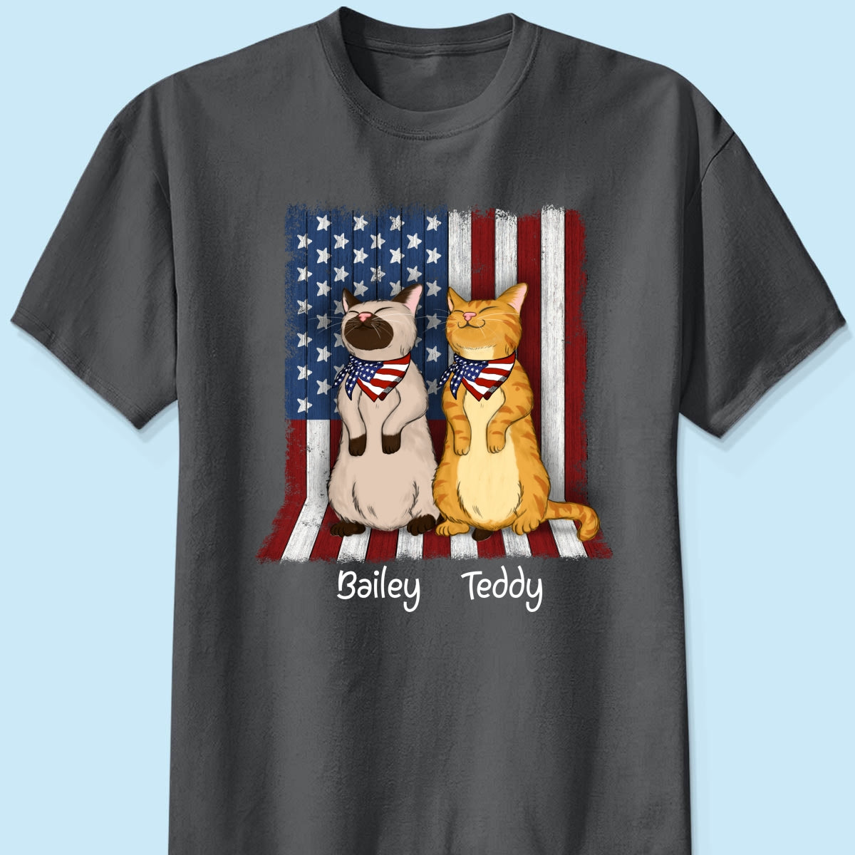 Nation Flag Standing Cat 4th Of July Independence Day Personalized Shirt