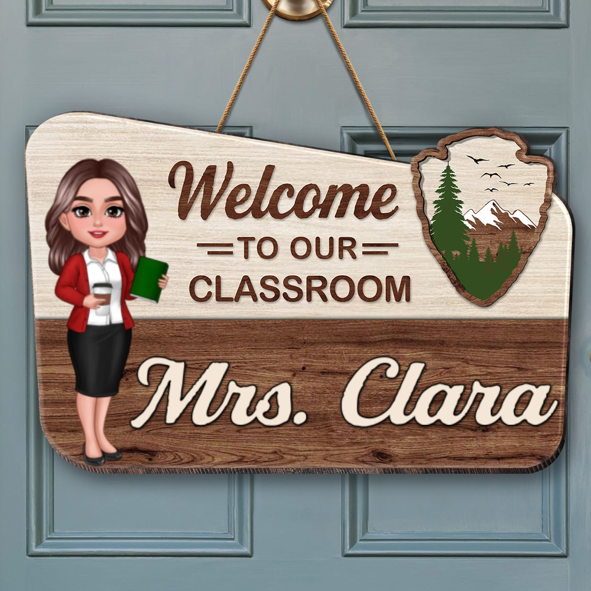 Welcome Classroom Let Adventure Begin Personalized Wood Sign, Back To School gift, Classroom Decor