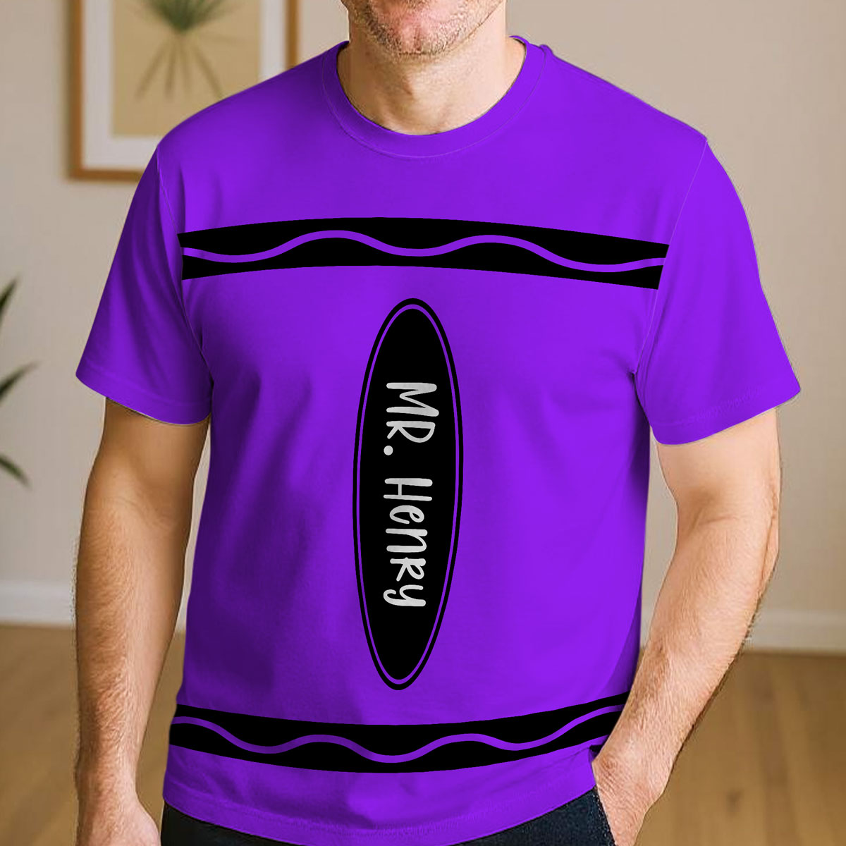 Crayon Theme Personalized Group Matching Shirt, Halloween Costume For Teachers