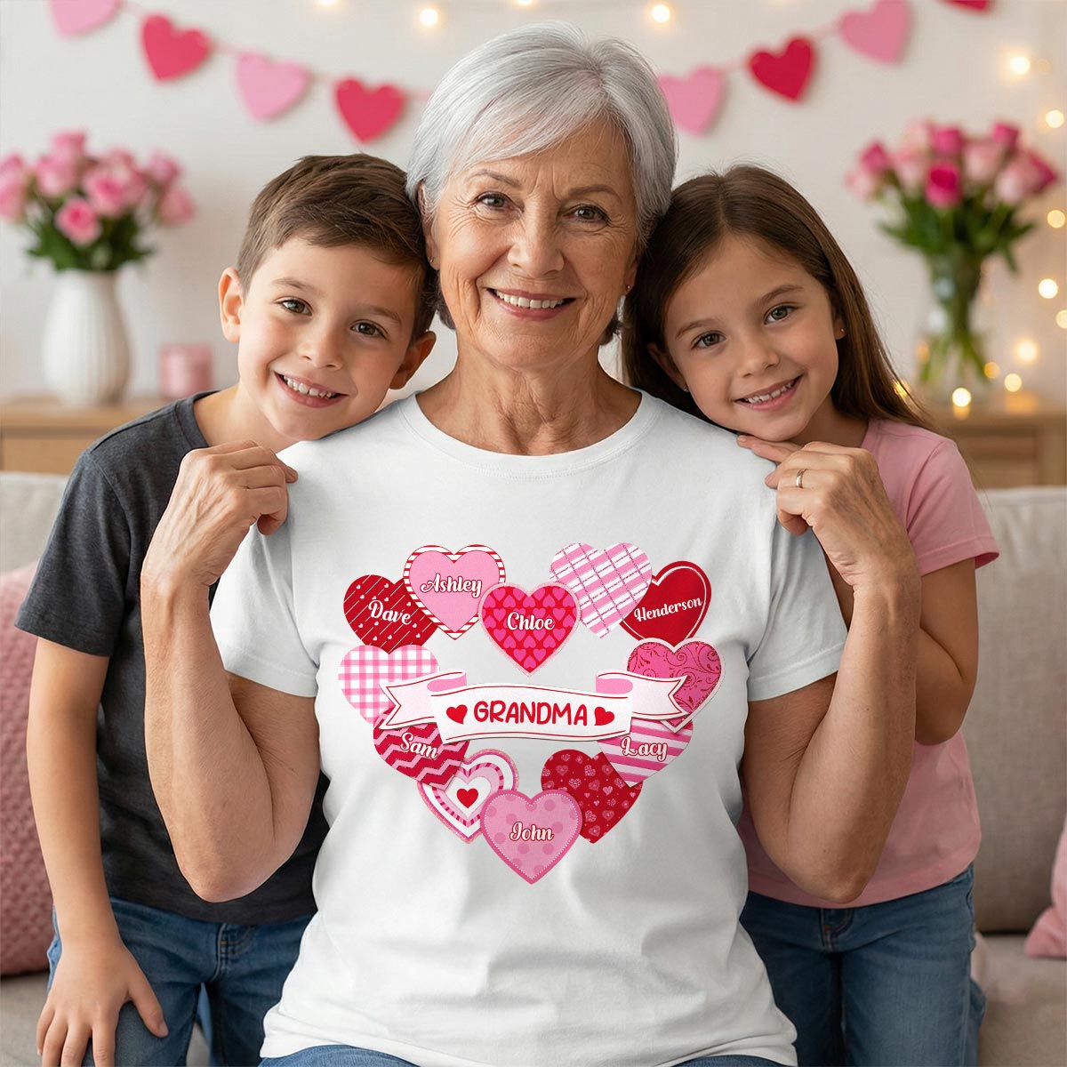 Grandma's Sweethearts Coquette Valentine's Day - Personalized Shirt