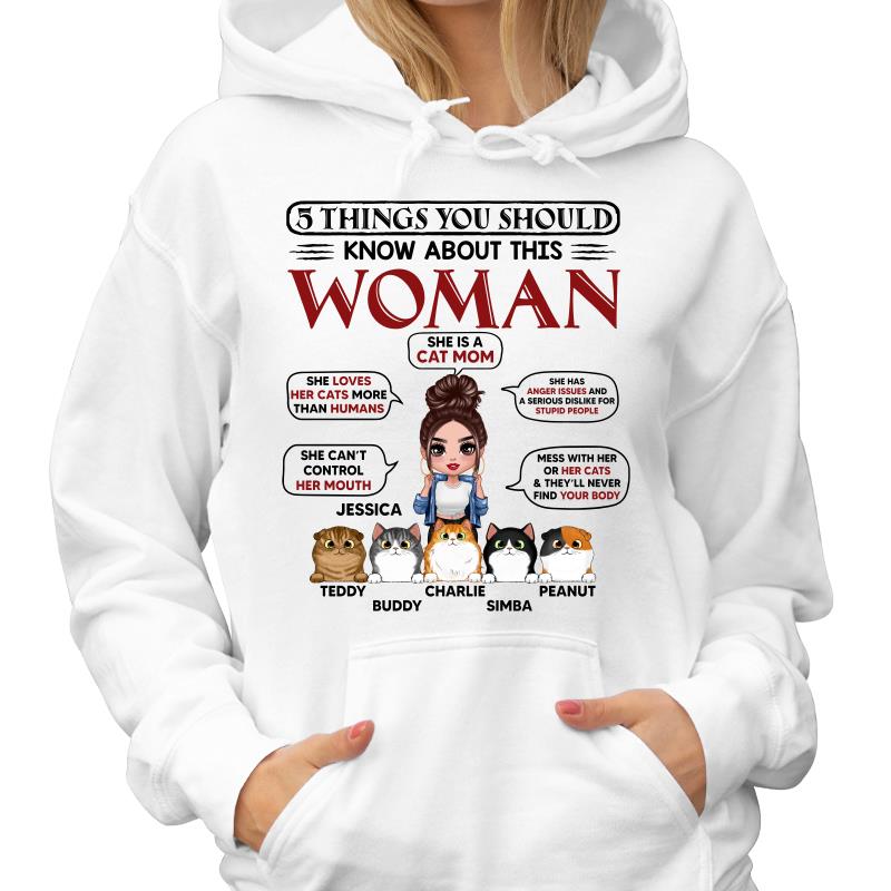 5 Things About This Cat Mom Personalized Shirt