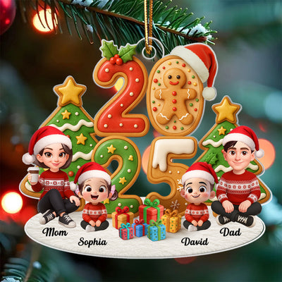 2025 Family Sitting - Personalized Acrylic Ornament - Christmas Gift for Family, for Her, for Him