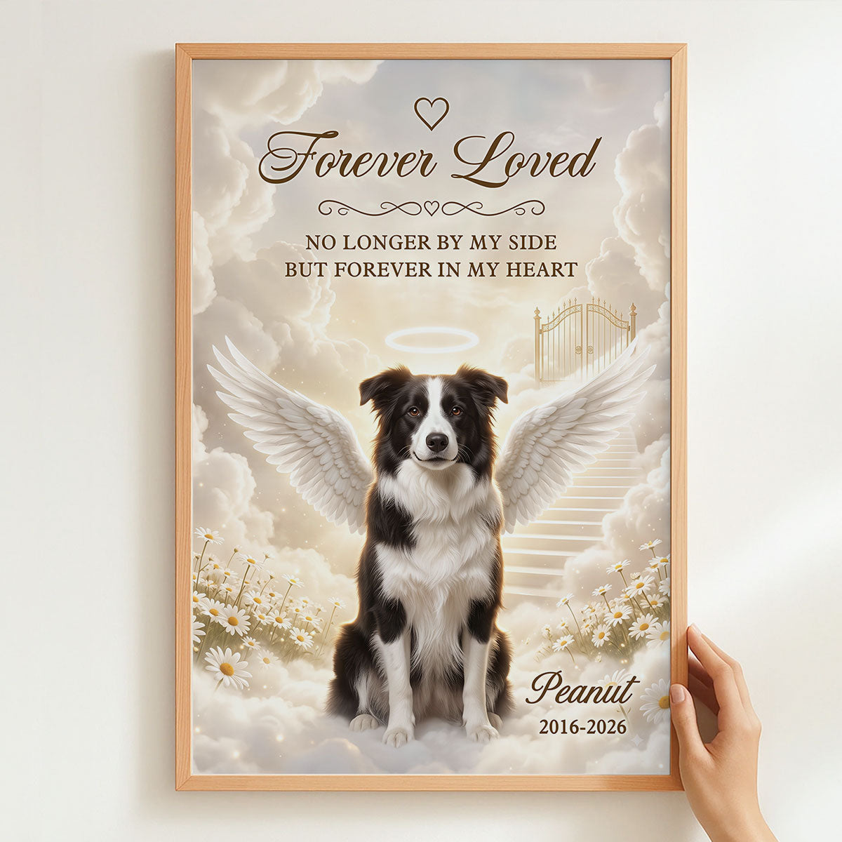 Forever Loved Dog Cat Angel Memorial - Personalized Poster - Memorial Gift, Gift For Pet Lovers