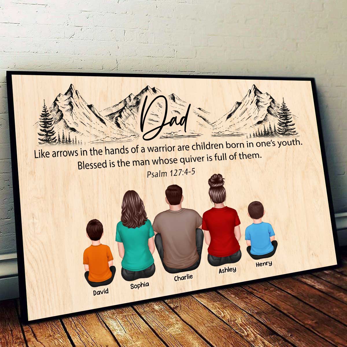 Dad Like Arrows In The Hands Of A Warrior Personalized Horizontal Poster