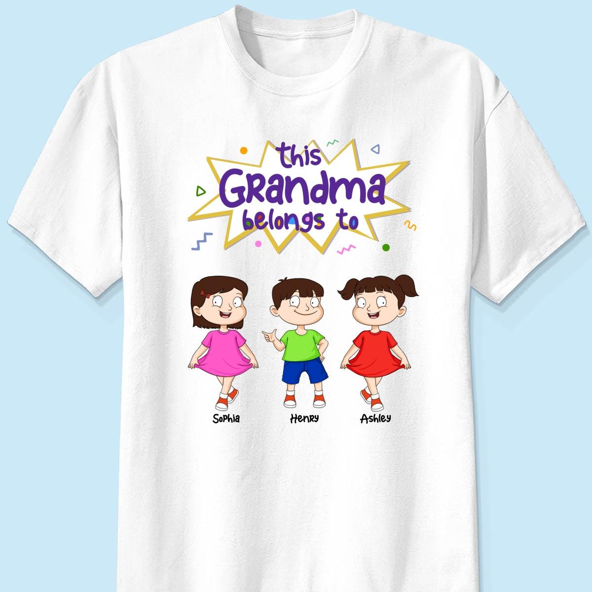 This Grandma Mom Belongs To Adorable Kids Personalized Shirt