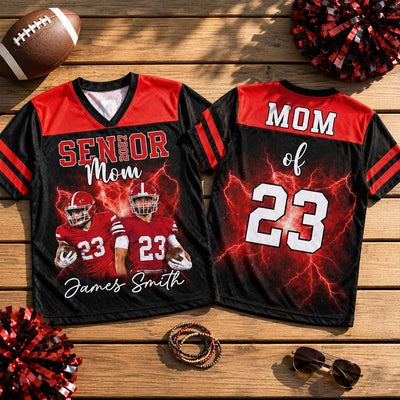 Proud Family Of Sport Senior - Personalized Football Jersey - Senior Night Shirt For Family, For Football Mom, Dad