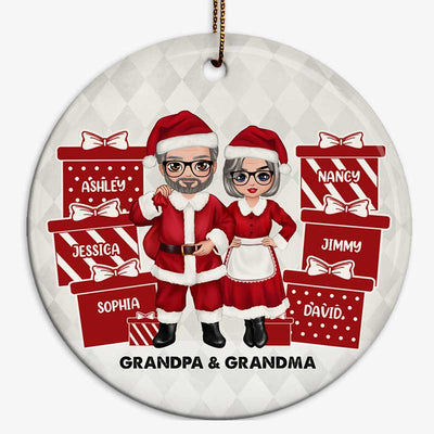 Grandma & Grandpa‘s Favorite Gifts Personalized Circle Ornament
