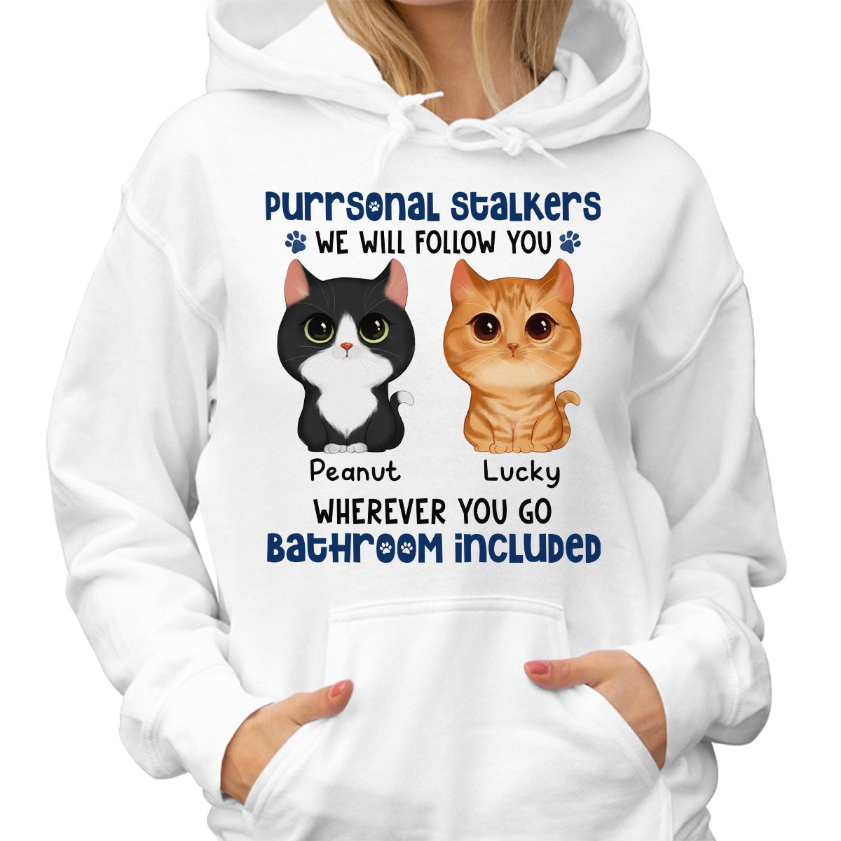 Watercolor Cute Cats Purrsonal Stalkers Personalized Shirt