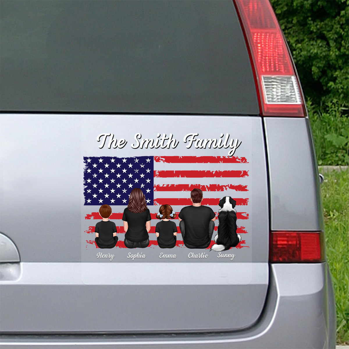 American Family Decor On Car Fridge Window Personalized Decal