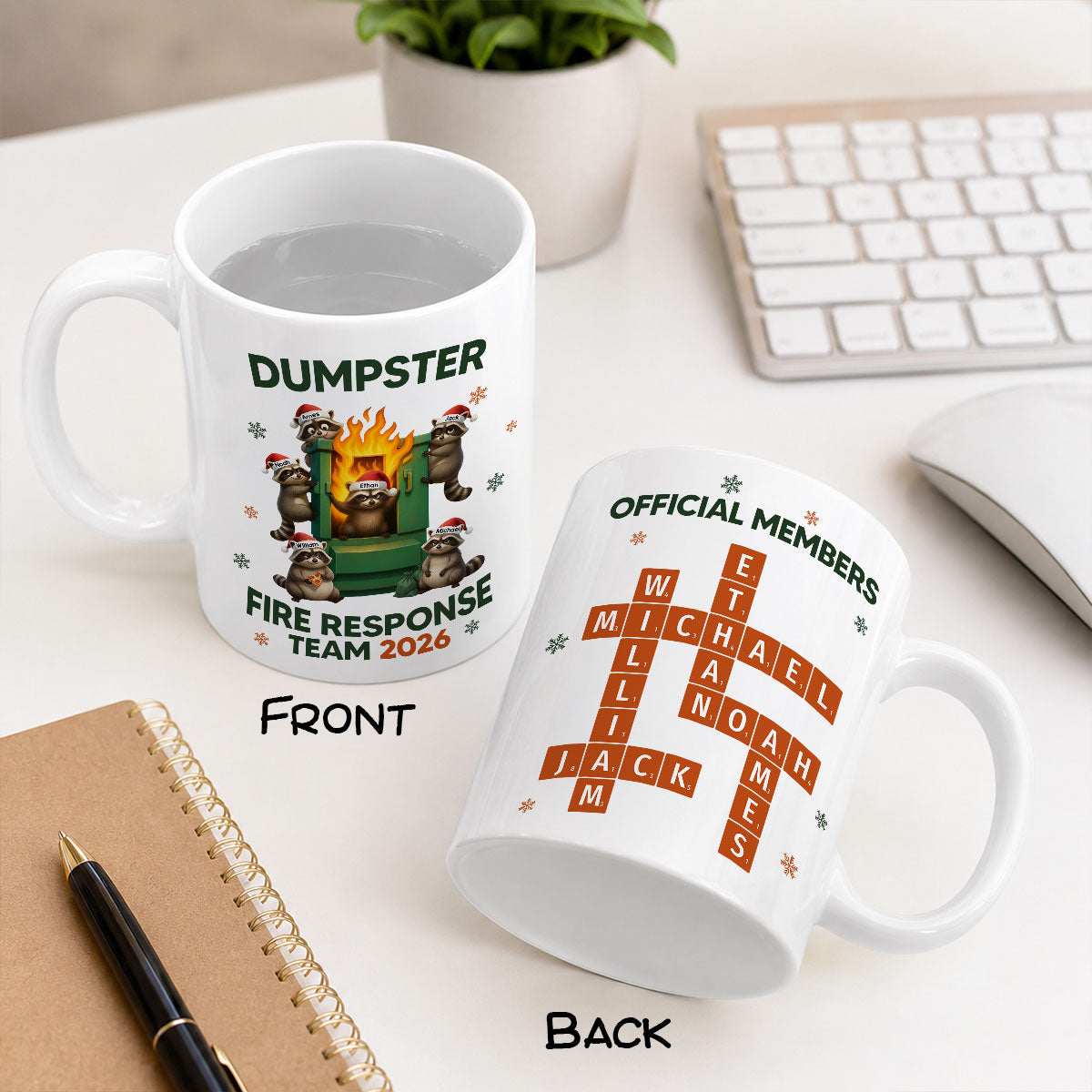 Forever Dumpster Team - Personalized Mug - Funny Holiday Gift for Coworkers