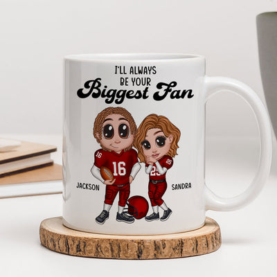 Personalized Y2K Football Couple Mug,  Gift for Couples