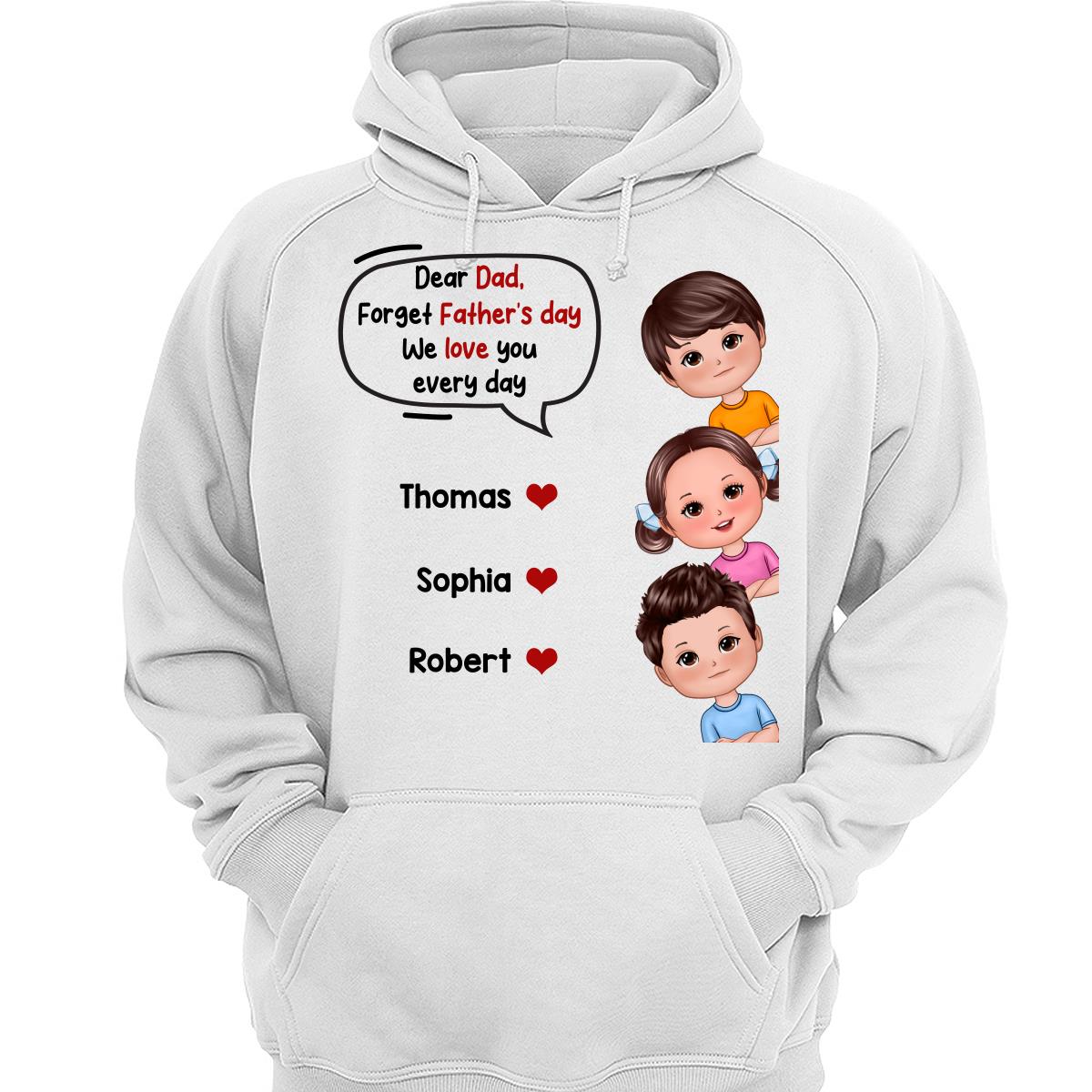 Peeking Doll Kids Happy Father‘s Day Personalized Shirt