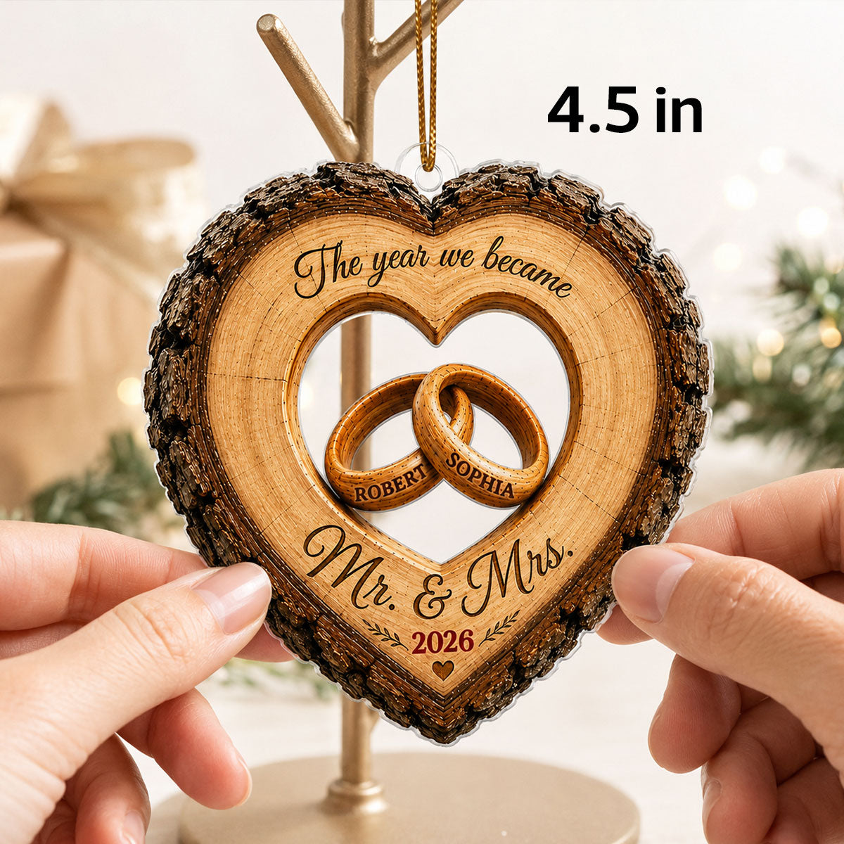Together Forever Couple Anniversary 2D Flat Plaque - Personalized Acrylic Ornament - Heartfelt Gift for Her, for Him