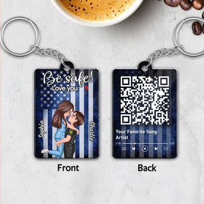 You & Me We Got This Hero Couple QR Code Song Gifts by Occupation Personalized Acrylic Keychain, Anniversary Gift For Her Gift For Him