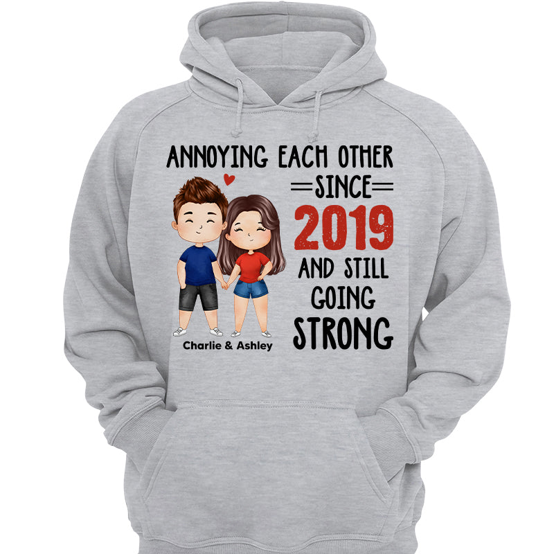Watercolor Couple Annoying Each Other Funny Gift For Him For Her Personalized Shirt
