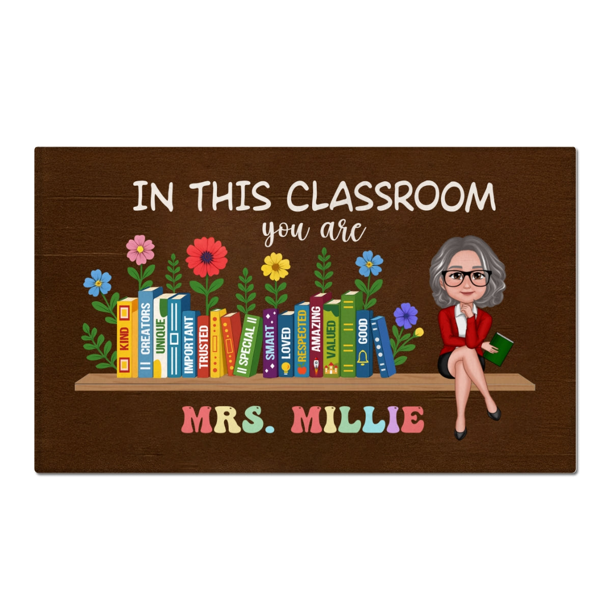 In This Classroom You Are Kind, Creators, Unique Personalized Doormat, Classroom Decor, Teacher Appreciation Gift, Back To School Gift