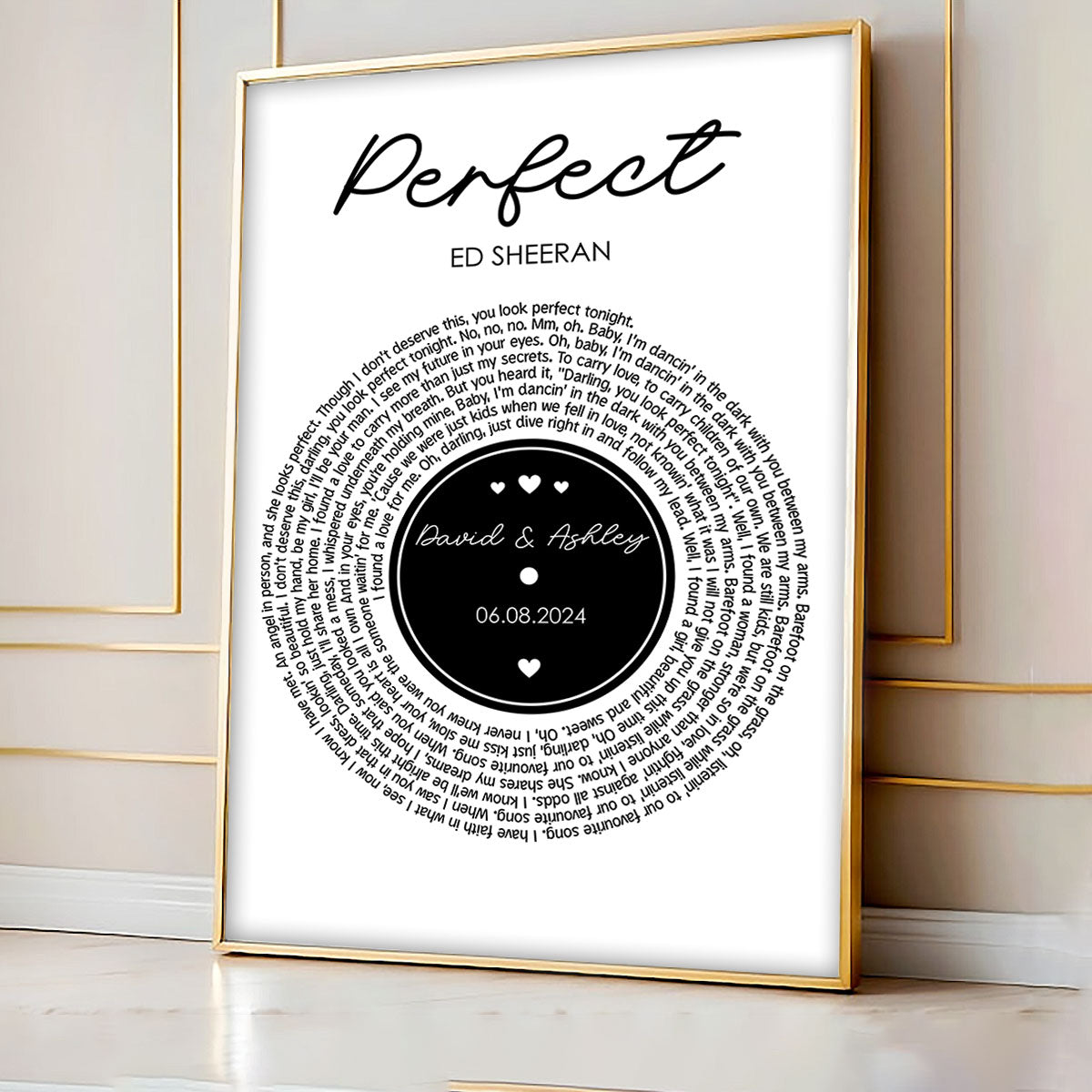 Couple Favorite Song Vinyl Record Personalized Poster, Heartfelt 2025  Gift For Couple, For Him, For Her