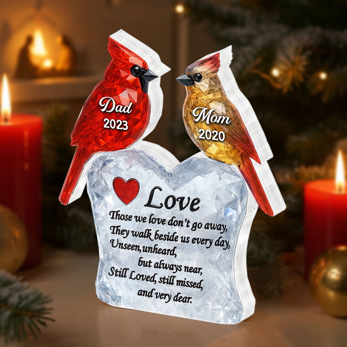 Those We Love Don't Go Away - Personalized Acrylic Block - Heartfelt Memorial Keepsake for Loved Ones