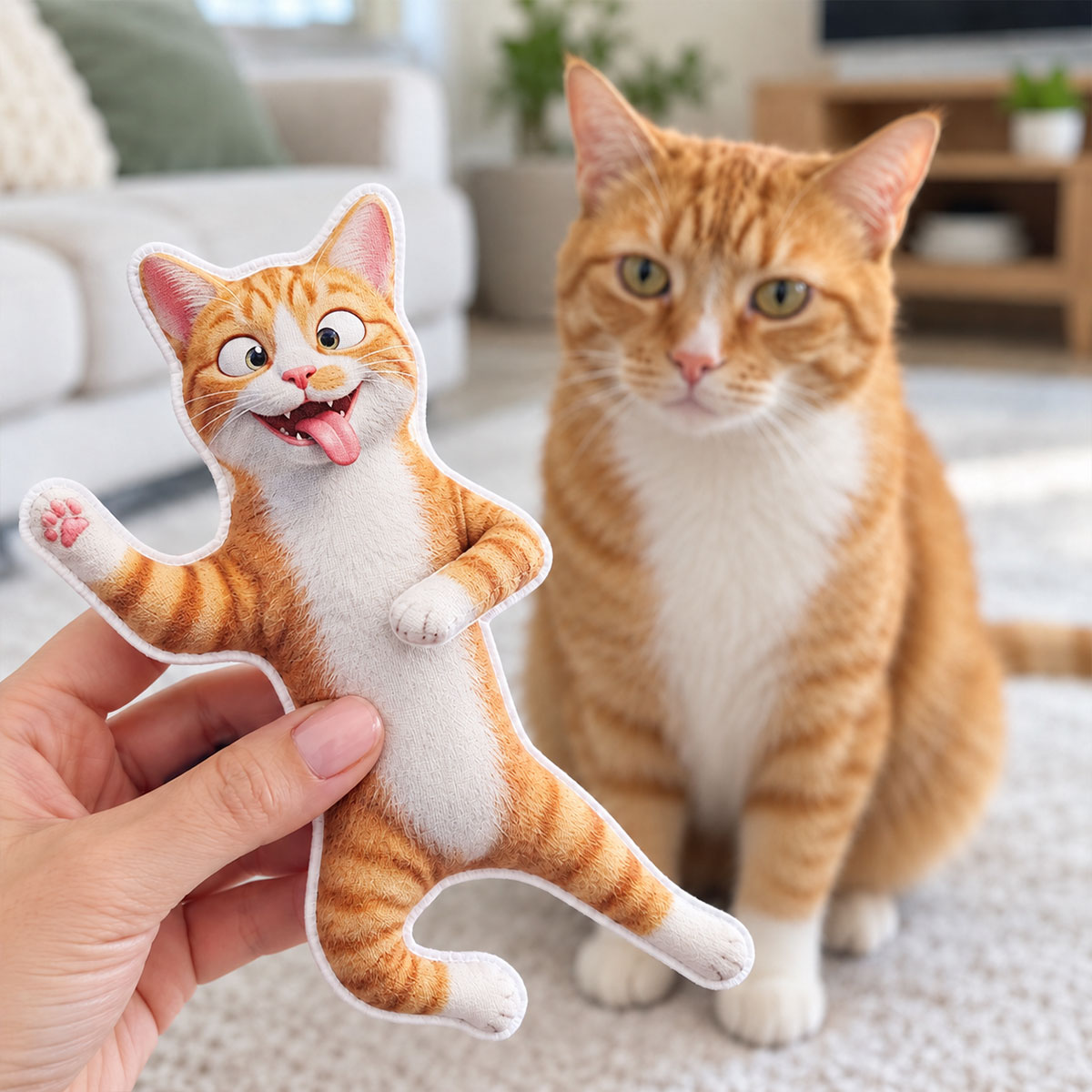 Custom Dog Cat Mini Me Plush from Photo - Personalized Flush Toy - Funny Christmas Gift for Dog Cat Lovers, Pet Mom, Pet Dad Gift