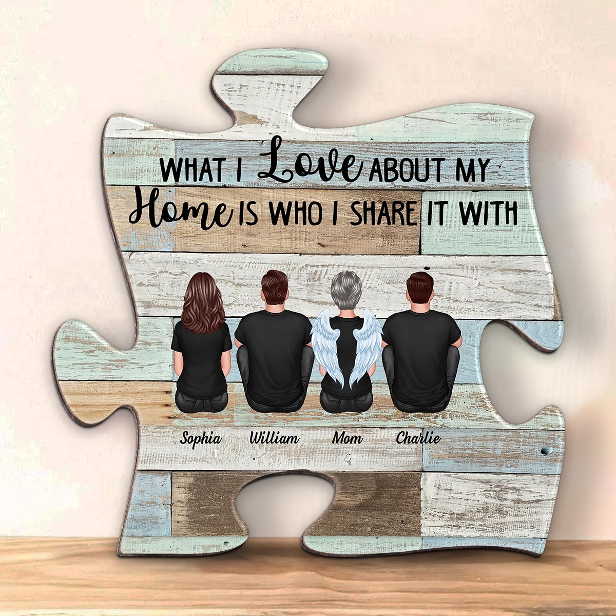 What I Love About My Home Personalized Wood Sign