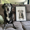Custom Watercolor Portraits Using Pet Photo Personalized Poster, Gift for Dogs Cats Lovers, Pet Lover Gift