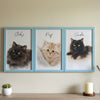 Custom Watercolor Portraits Using Pet Photo Personalized Poster, Gift for Dogs Cats Lovers, Pet Lover Gift