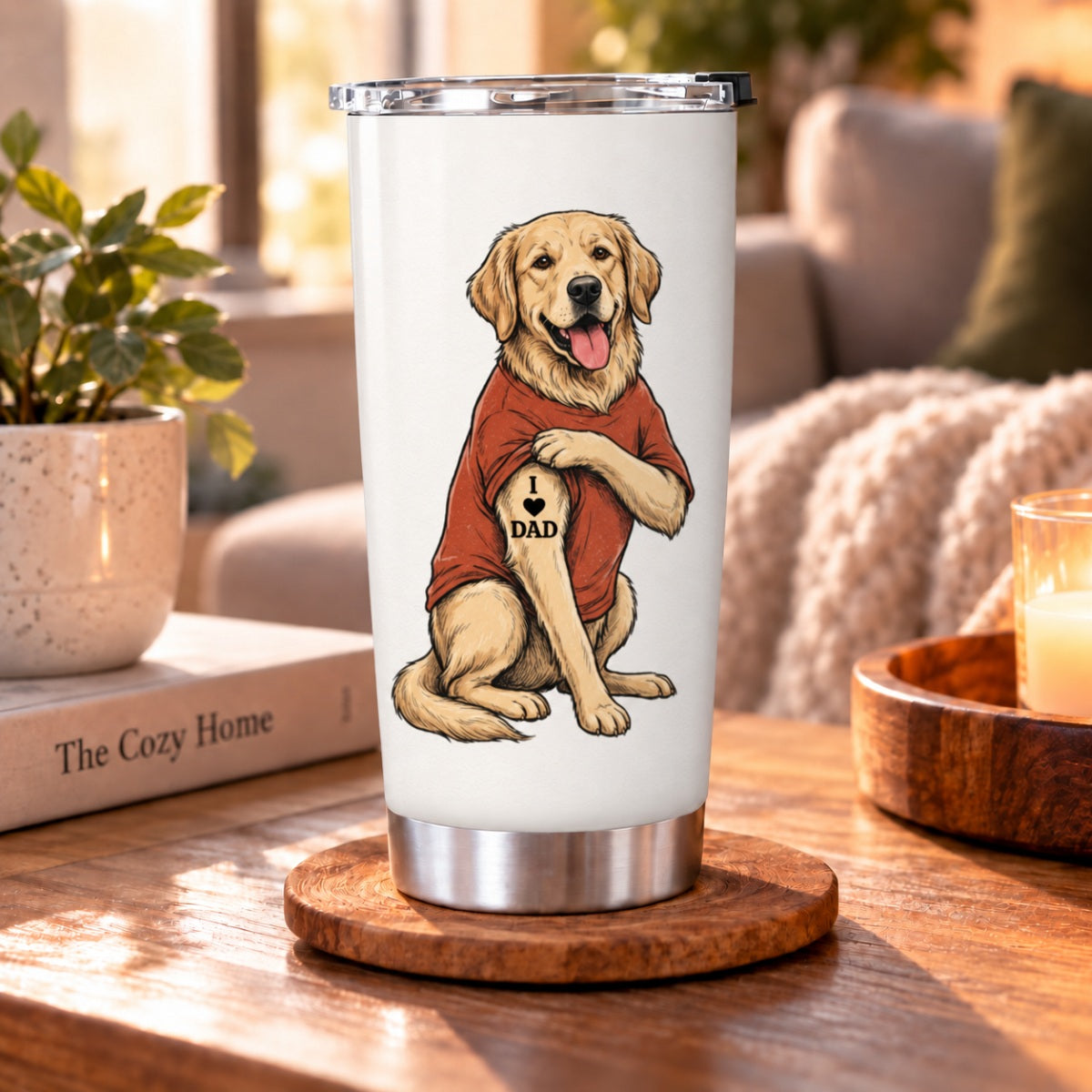 Custom Tattooed Dog Cat Pet from Photo - Personalized Tumbler - Gift for Dog Mom, Dog Dad, Cat Mom, Cat Dad