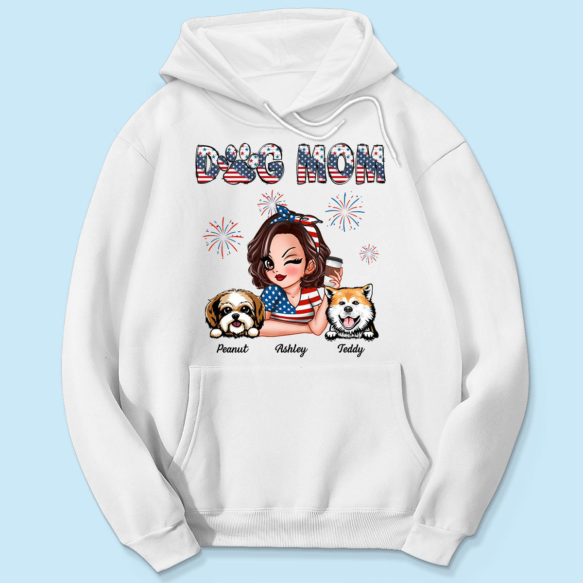 4th Of July Dog Mom Personalized Shirt, Gift For Dog Lover