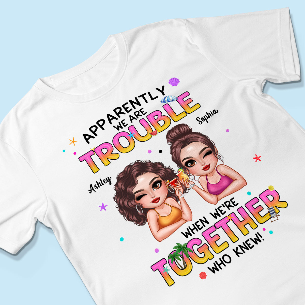 Summer Besties Sassy Women Personalized Shirt