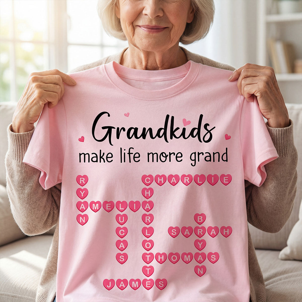 The Greatest Gift You Ever Know Crossword Puzzle Art - Personalized Shirt - Mother's Day Gift For Grandma
