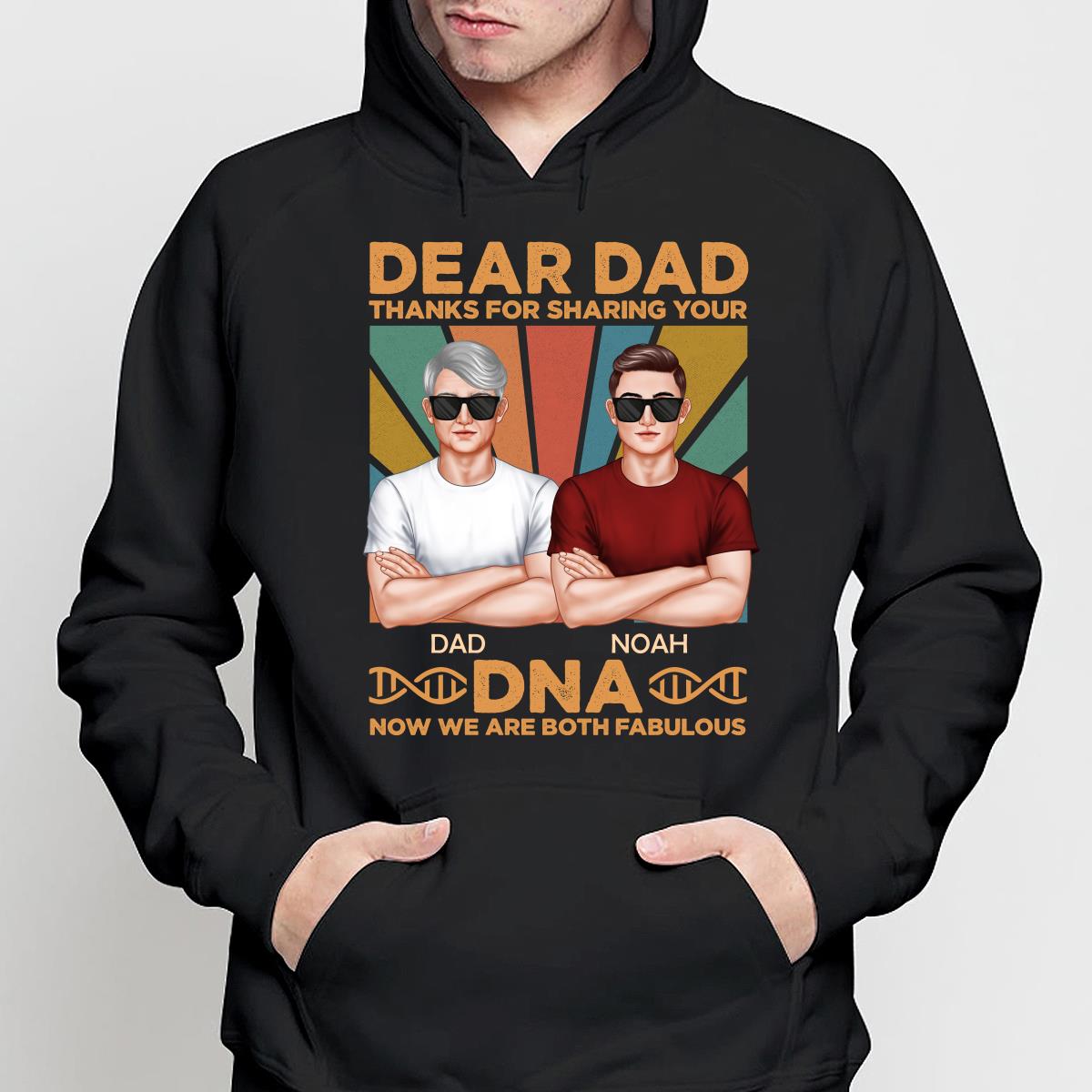 Dad Thanks For Sharing Your DNA Funny Father‘s Day Gift Personalized Shirt