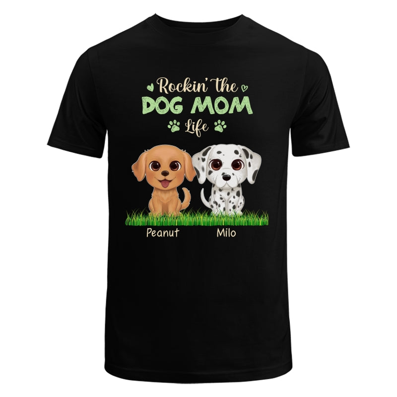 Watercolor Cute Dogs Rockin‘ The Dog Mom Life Personalized Shirt