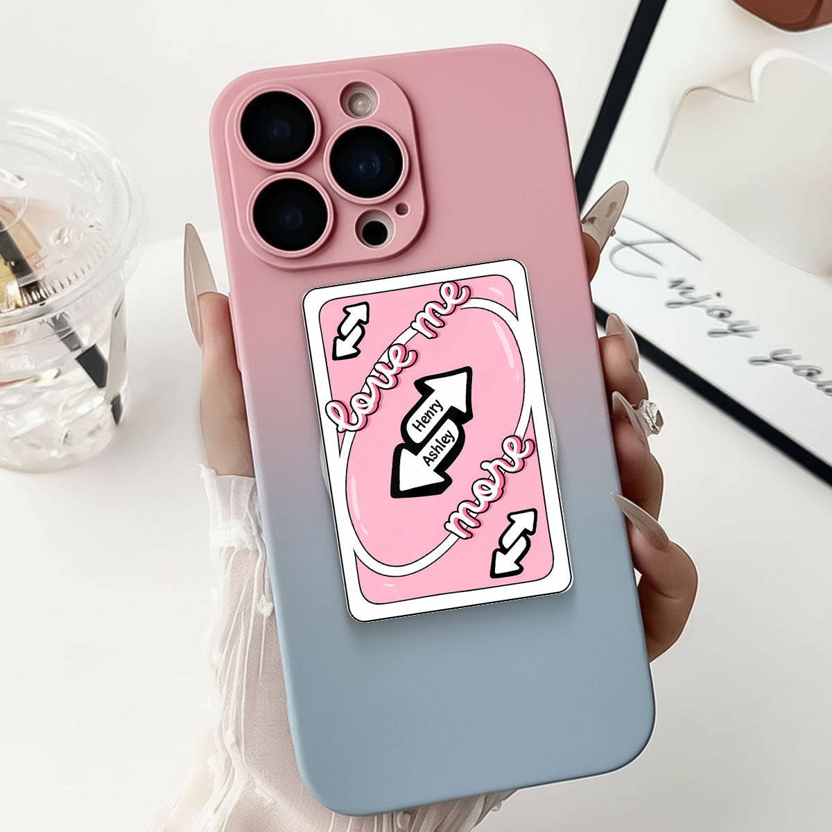 Love Me More Romance Lovers - Personalized Acrylic Magnetic Phone Grip - Anniversary, Valentine's Day Gift, Gift For Him, Gift For Her