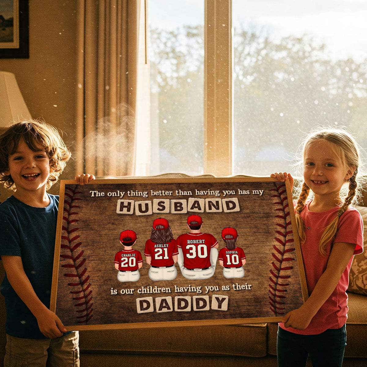 Baseball Family The Only Thing Better Than Having You As My Husband Personalized Poster, Gift For Dad