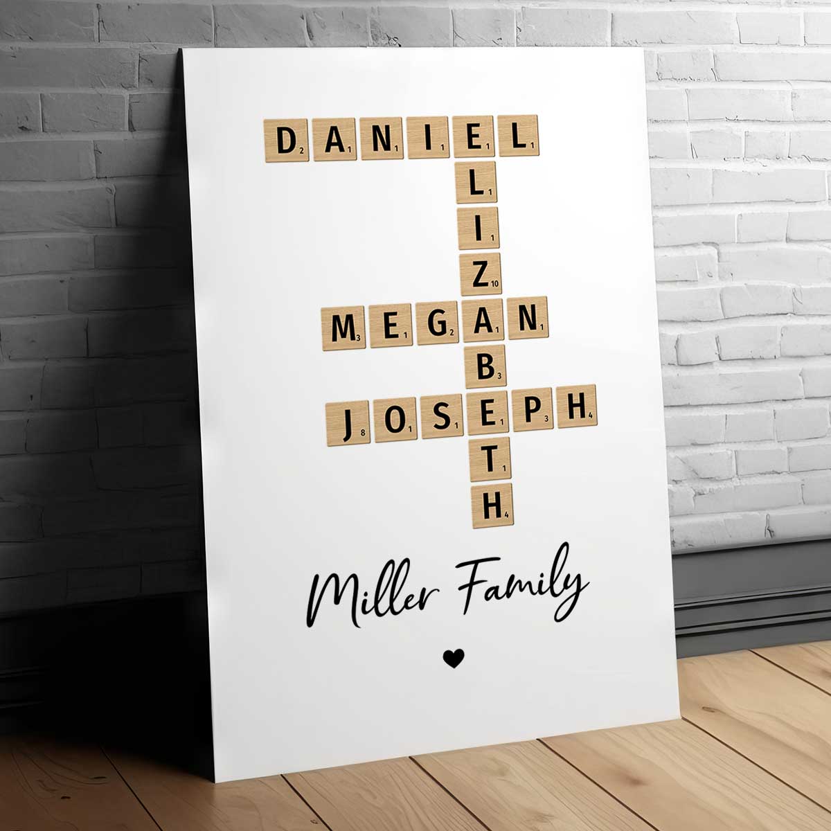 [FREE DELIVERY - Limited Time Offer] Unique Family Home Decor Make Your Own Crossword Puzzle Personalized Poster