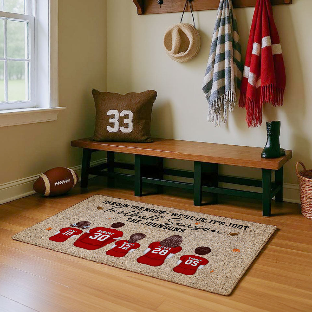 Pardon The Noise It's Just Football Season Family Decor - Personalized Doormat