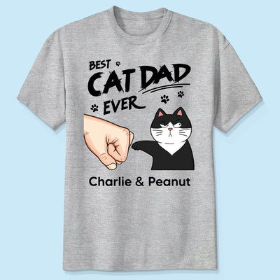 Certified Best Cat Dad Personalized Shirt, Funny Father's Day Gift For Cat Dad, Husband, Boyfriend