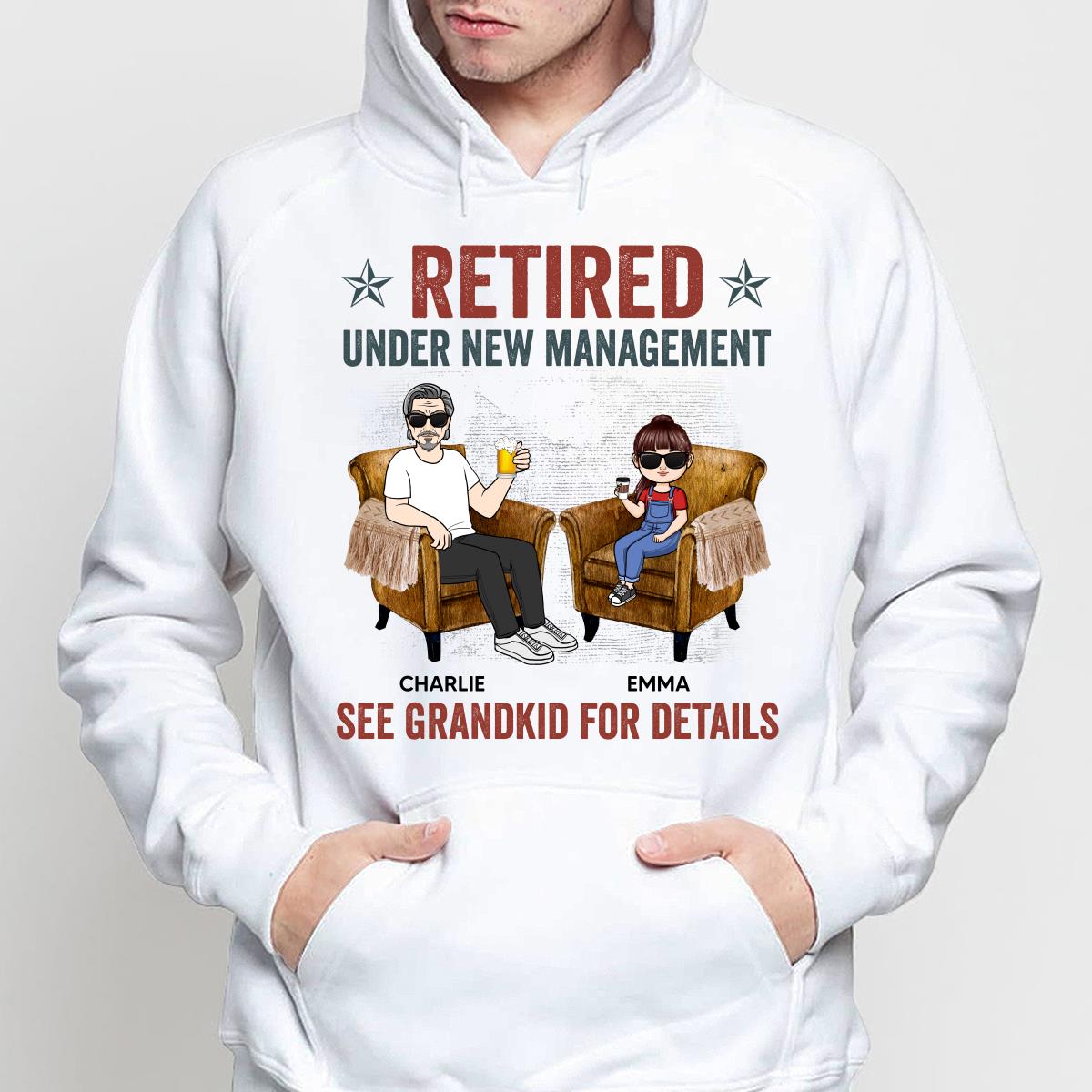 Retired Grandpa Grandkids Management Personalized Shirt