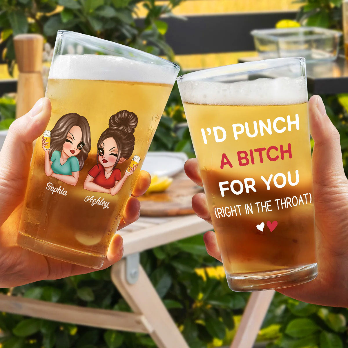 Are We Drunk Sassy Besties Personalized Beer Glass, Funny Birthday's Gift For Besties