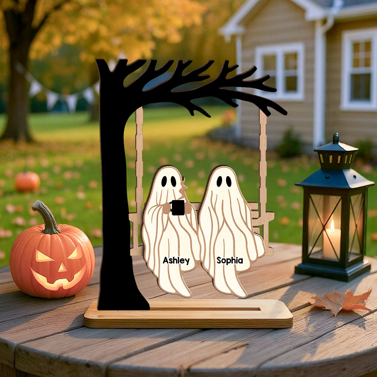 Ghost Friends We're Friends Until We Die Personalized Standing Wooden Plaque
