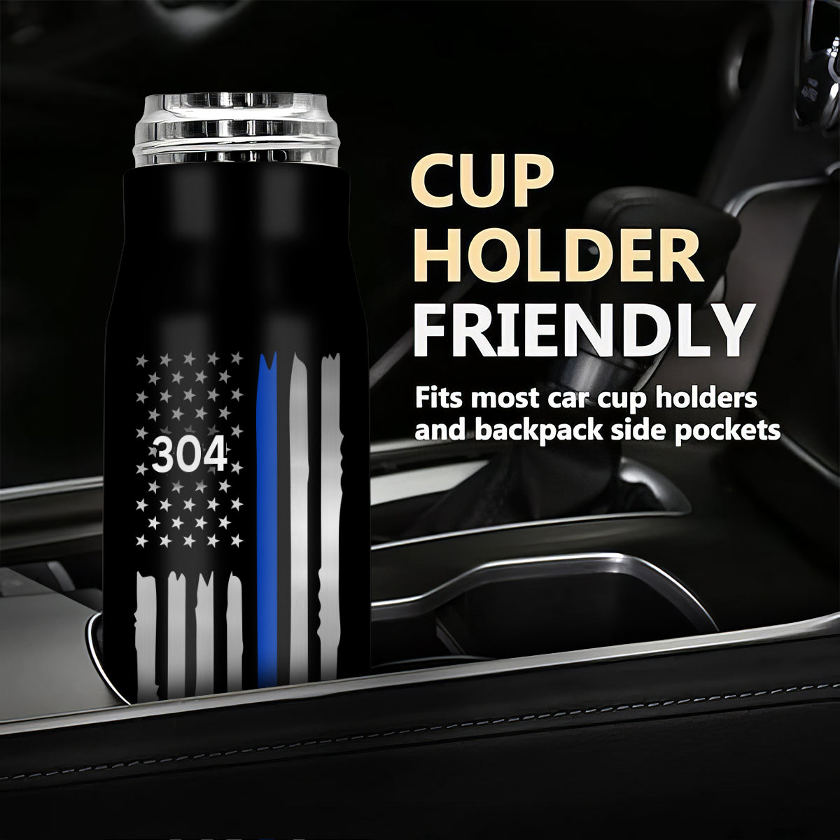 Police Thin Blue Line Personalized Bullet Tumbler, Appreciation Gift, Christmas Gift For Police Department, Police Officers