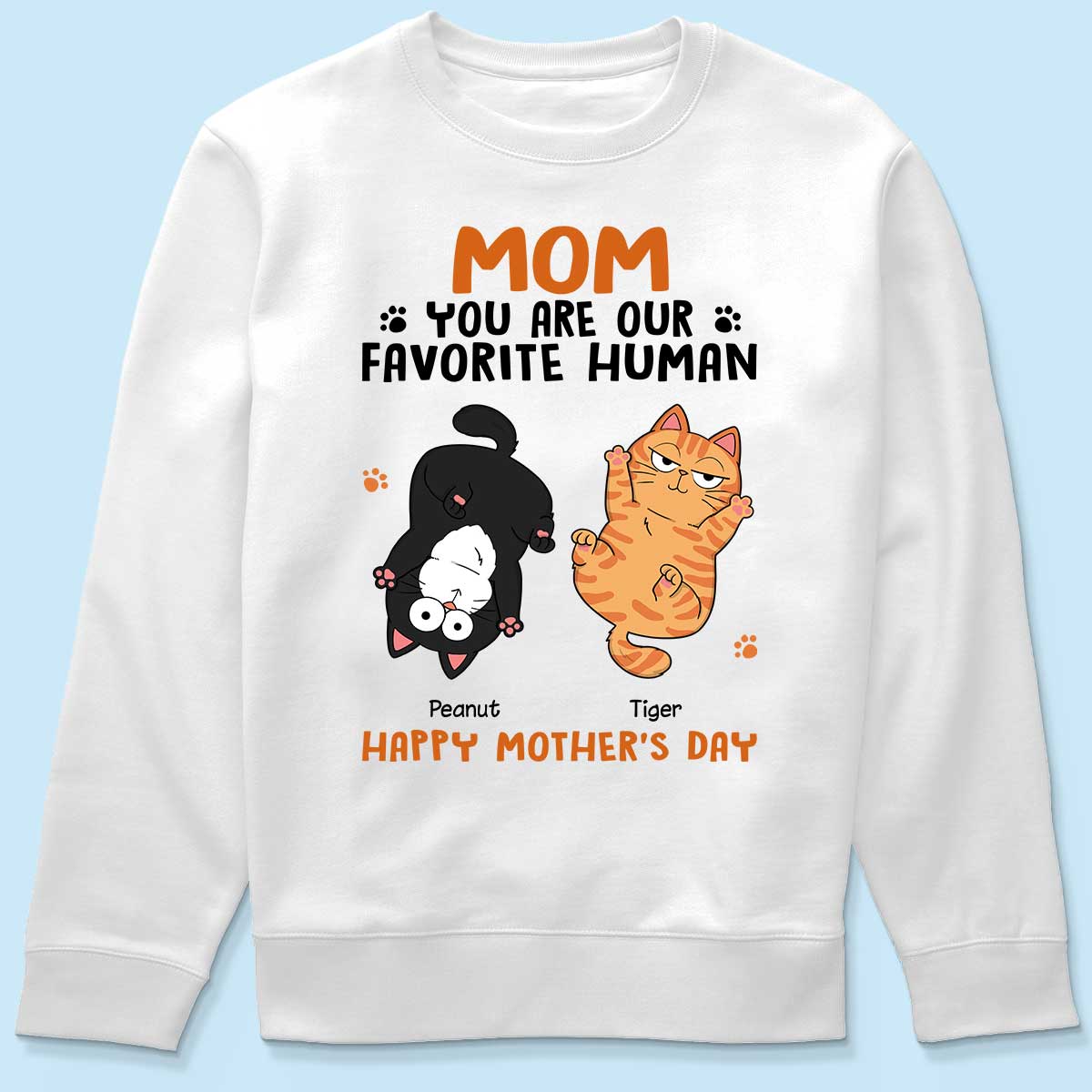 Favorite Human Gift For Cat Mom, Personalized Shirt