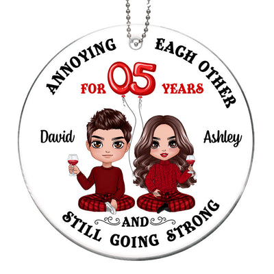 Couple Anniversary Balloon Personalized Acrylic Ornament