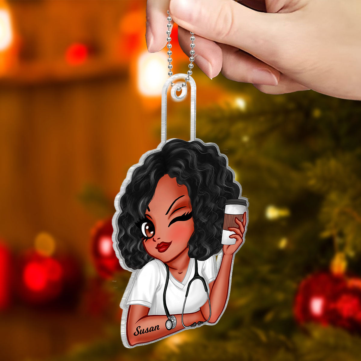 Nurse Personalized Acrylic Ornament, Christmas Gift For Nurses