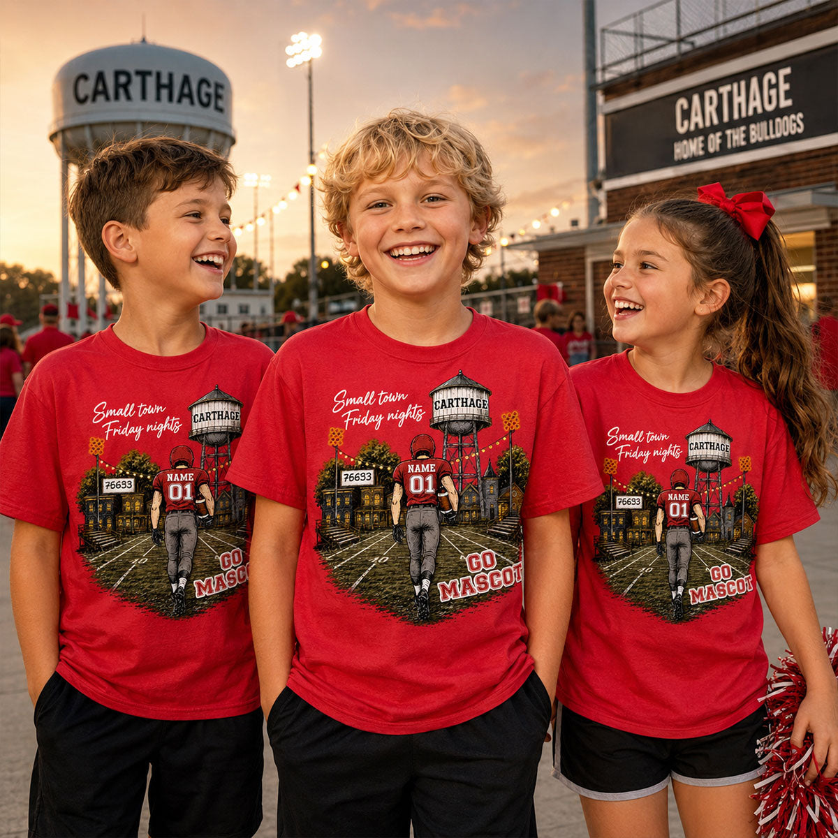 Custom Town Name & Zip Code - Personalized Shirt - Game Day Fall Shirt for Football Mom, Football Mama