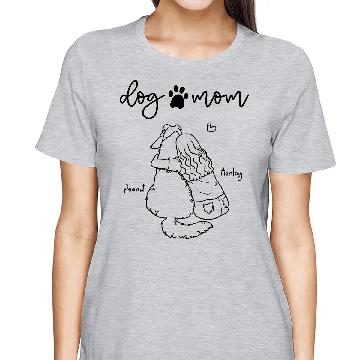 Dog Mom Outline Personalized Shirt