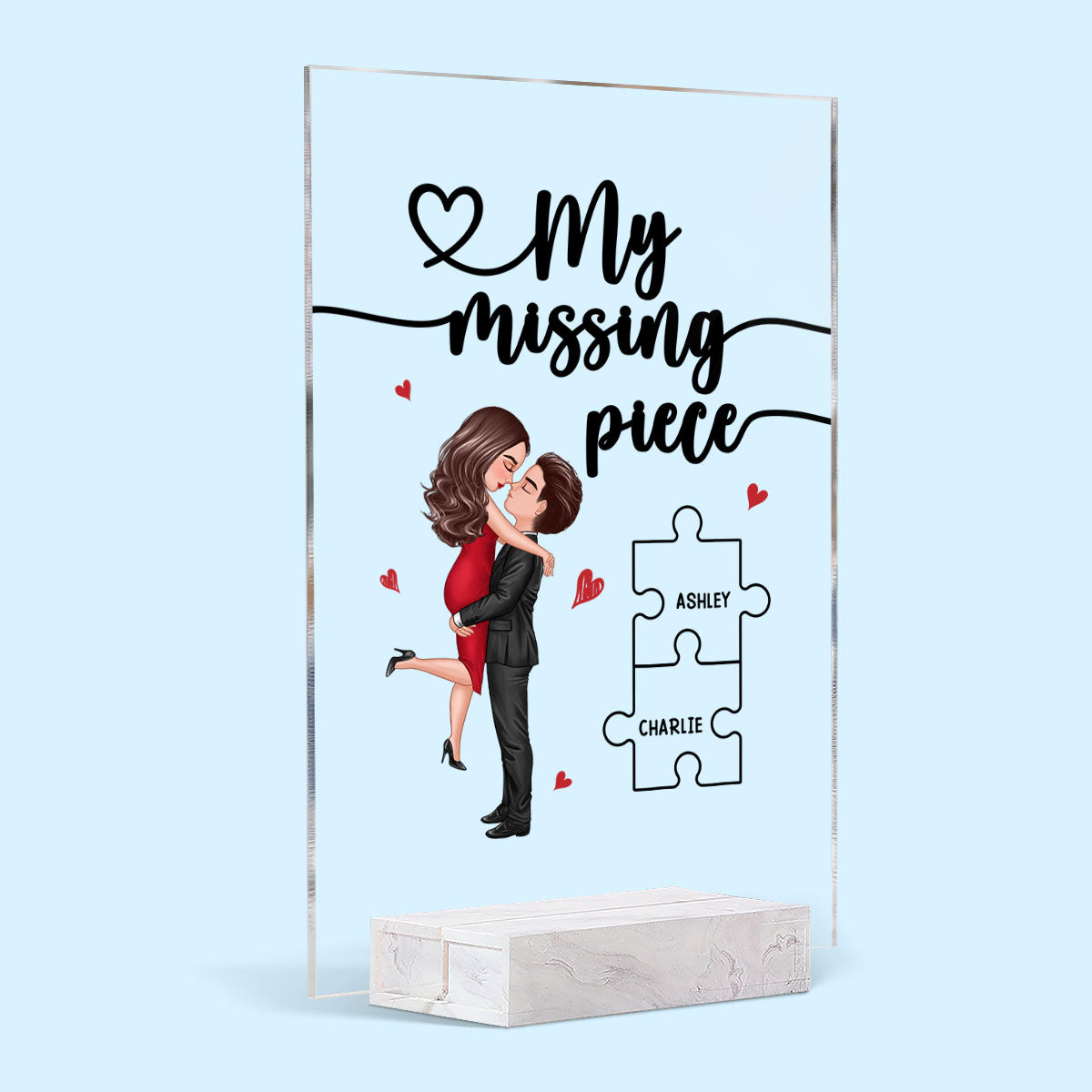 My Missing Piece Valentine‘s Day Gift For Her Gift For Him Personalized Rectangle Acrylic Plaque