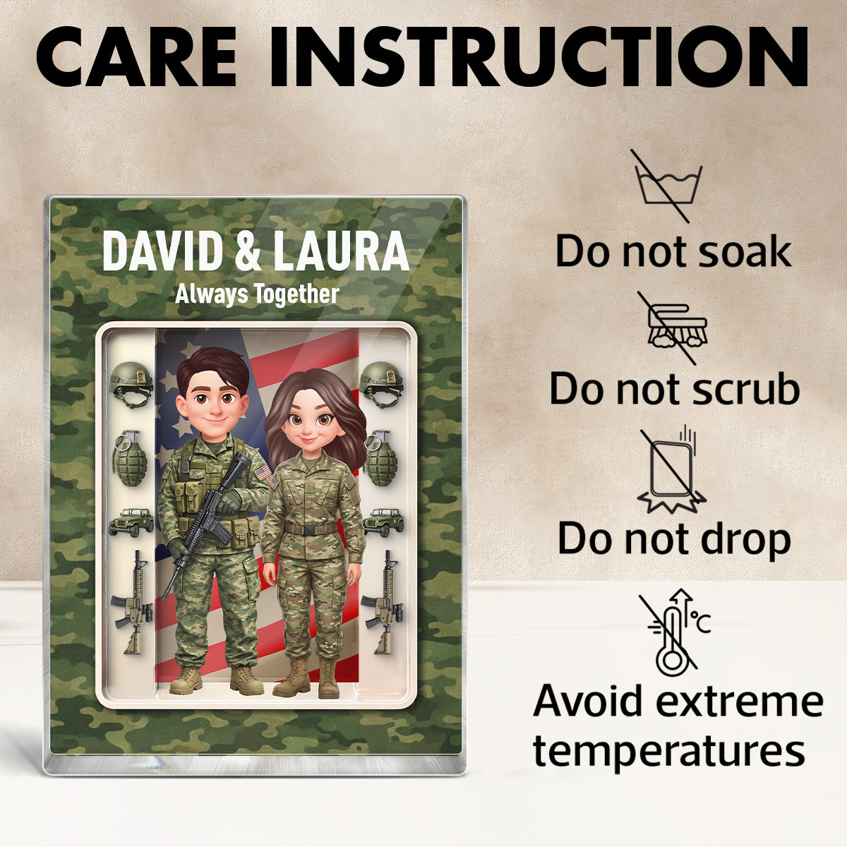 Custom Career "Action Figure" Style Acrylic Block Plaque - Heartfelt Gift for Him, for Her