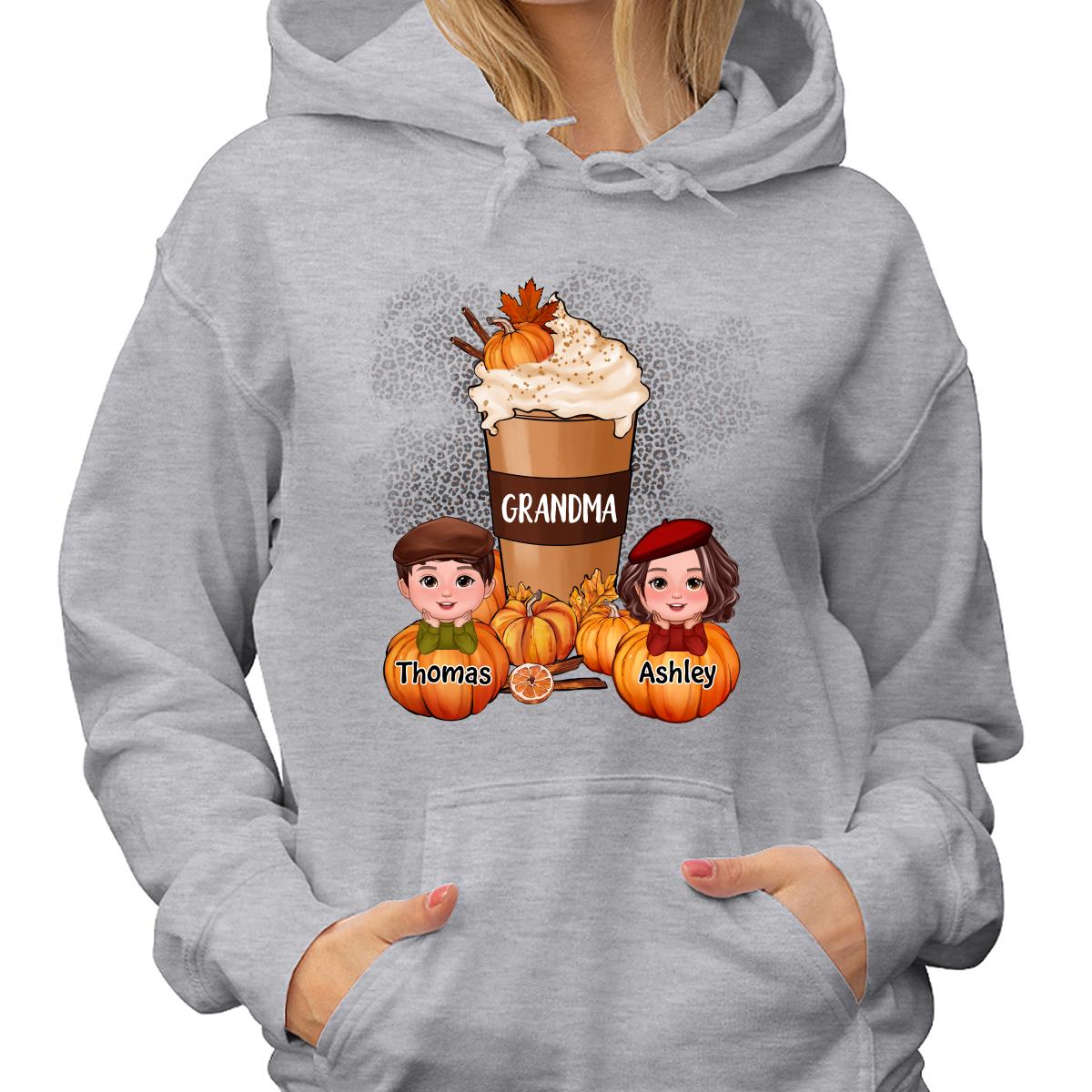 Doll Kids Grandma Mom Pumpkin Spice Latte Personalized Shirt